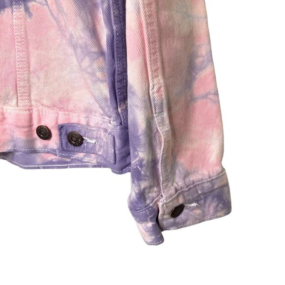 Levi’s Ex-boyfriend Trucker Pink/Purple Tie Dye Women’s S Jacket Size Small NWT - Picture 8 of 13